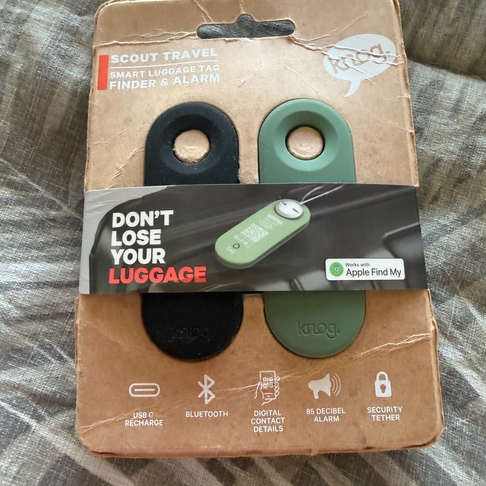 Scout Smart Luggage Tag Finder & Alarm - Black and Green
